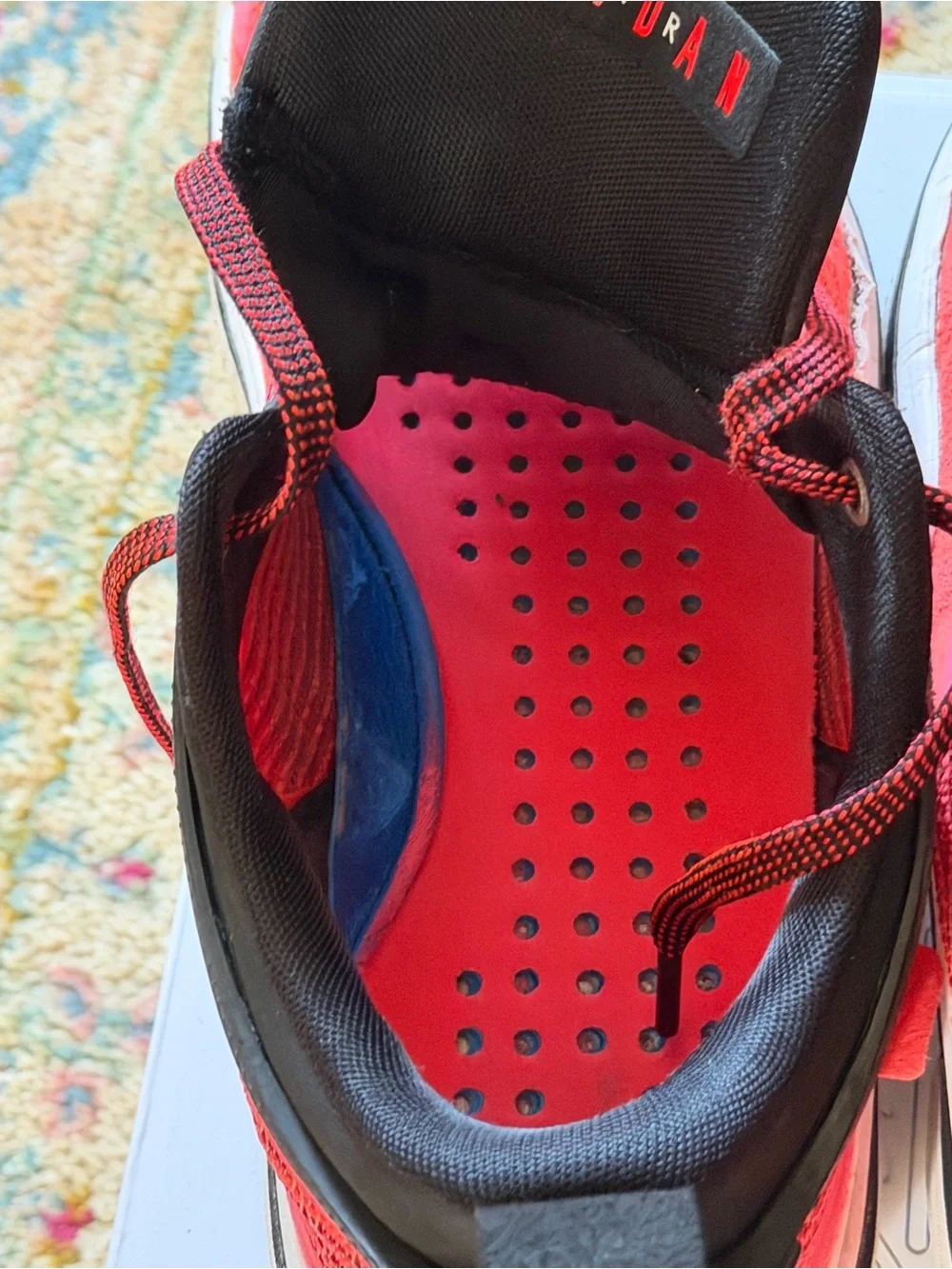Jordan Men's Red and Black Low-Top Sneakers